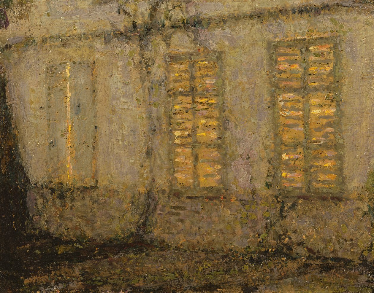Persianas cerradas, luz de luna, Gerberoy, c.1932 de Henri Eugene Augustin Le Sidaner