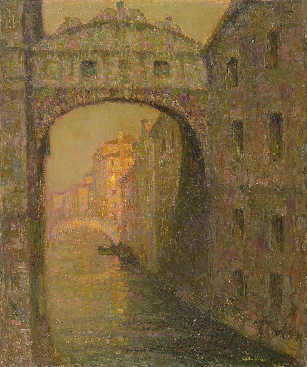 El Puente de los Suspiros, Venecia, c.1918 de Henri Eugene Augustin Le Sidaner