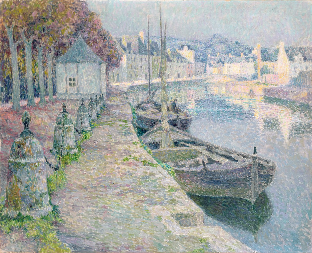 Los Barcos de Grava de Henri Eugene Augustin Le Sidaner