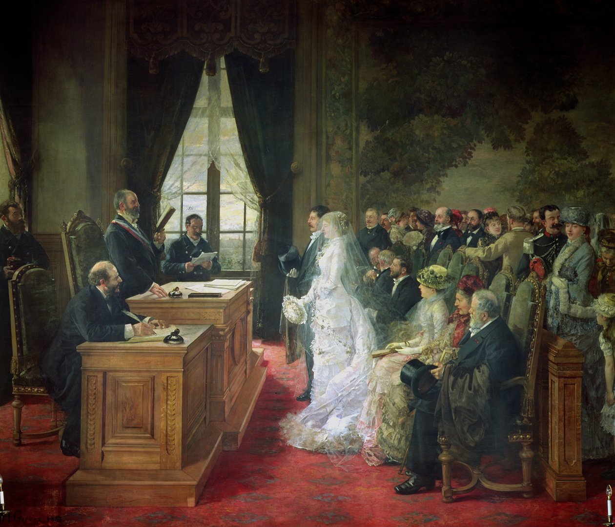 El Matrimonio Civil, 1881 de Henri Gervex