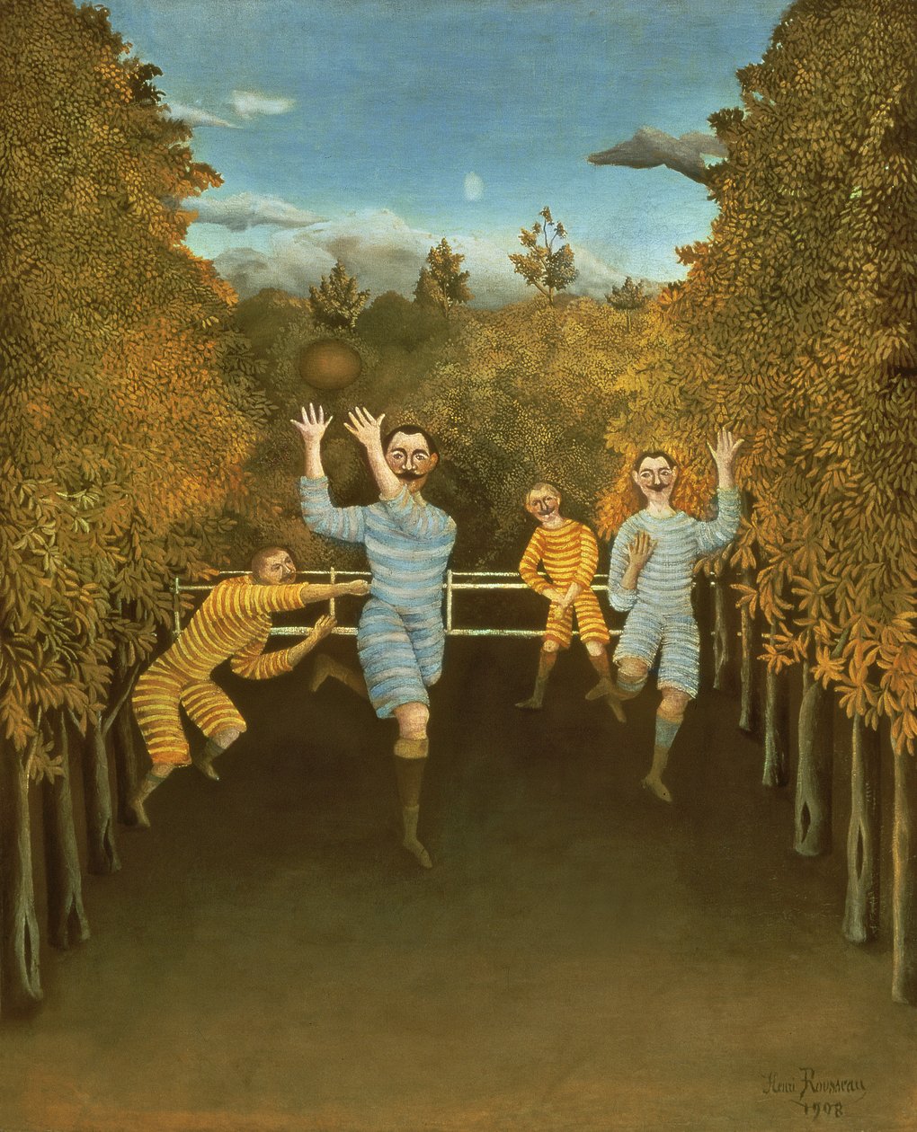 Los jugadores de fútbol, 1908 de Henri Rousseau