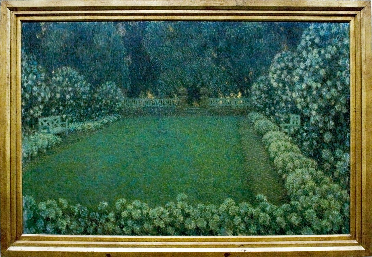 El jardín blanco al crepúsculo de Henri Eugene Augustin Le Sidaner