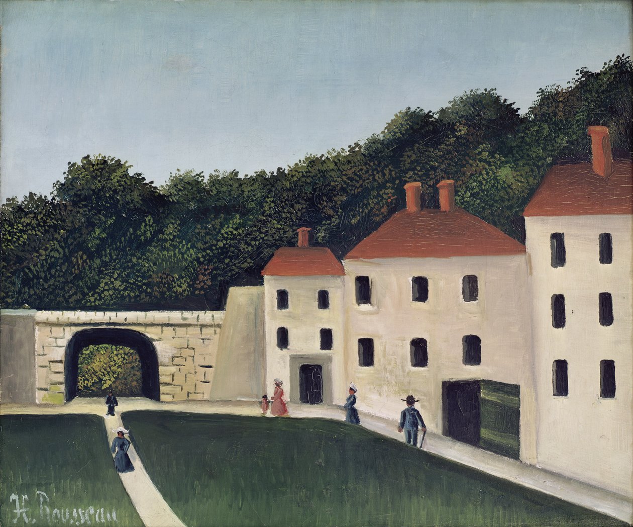 Paseantes en un parque, 1908 de Henri Rousseau