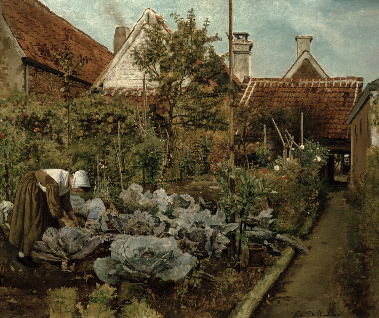 Un jardín flamenco de Henri de Braekeleer