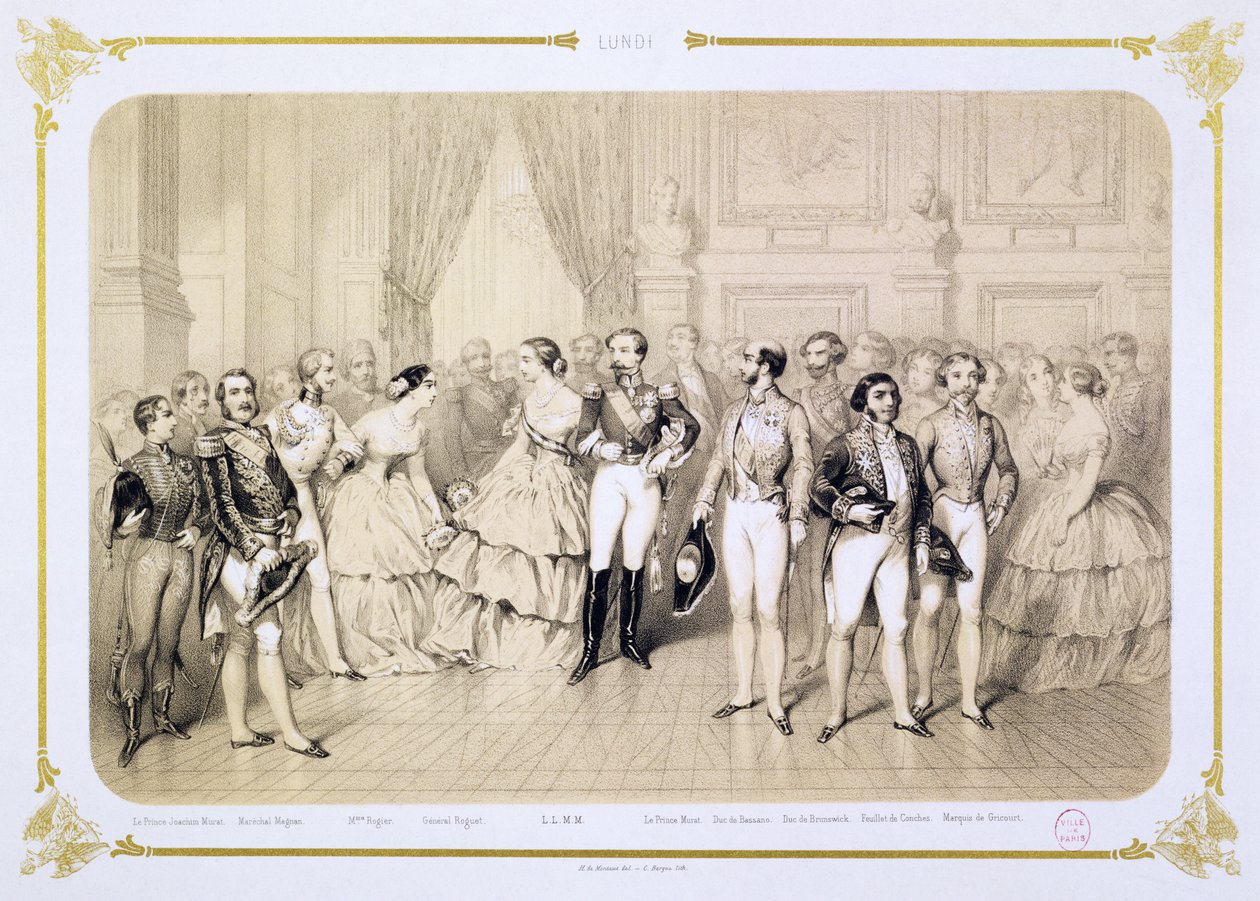 Recepción en la corte en las Tullerías, París, 1854 de Henri de Montaut