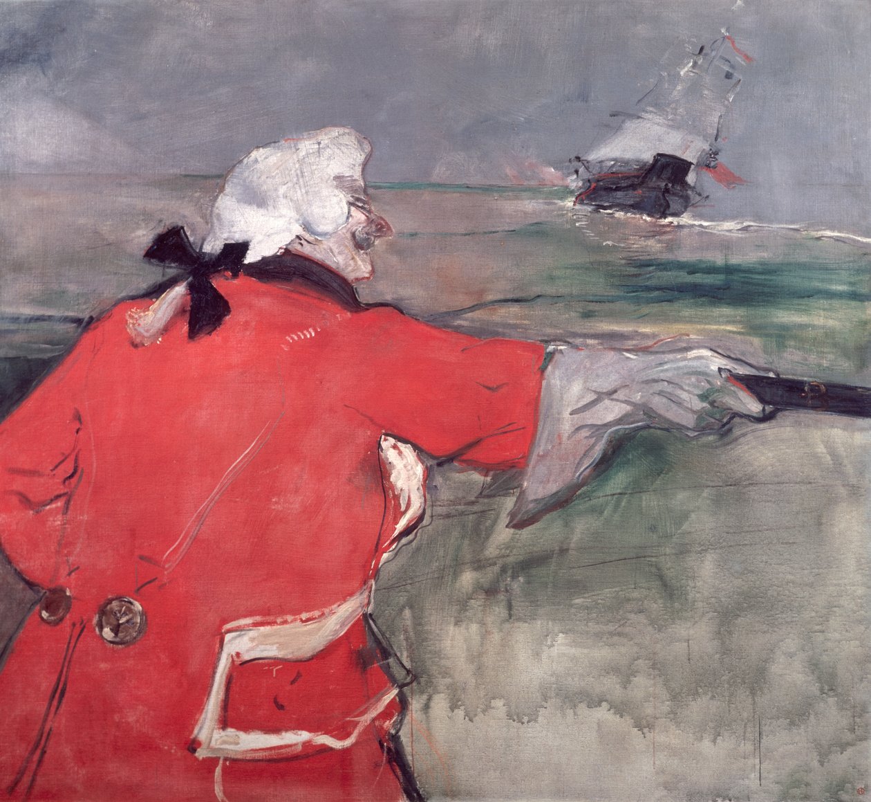 El Almirante Viaud, o Paul Viaud en un traje de almirante, 1901 de Henri de Toulouse Lautrec