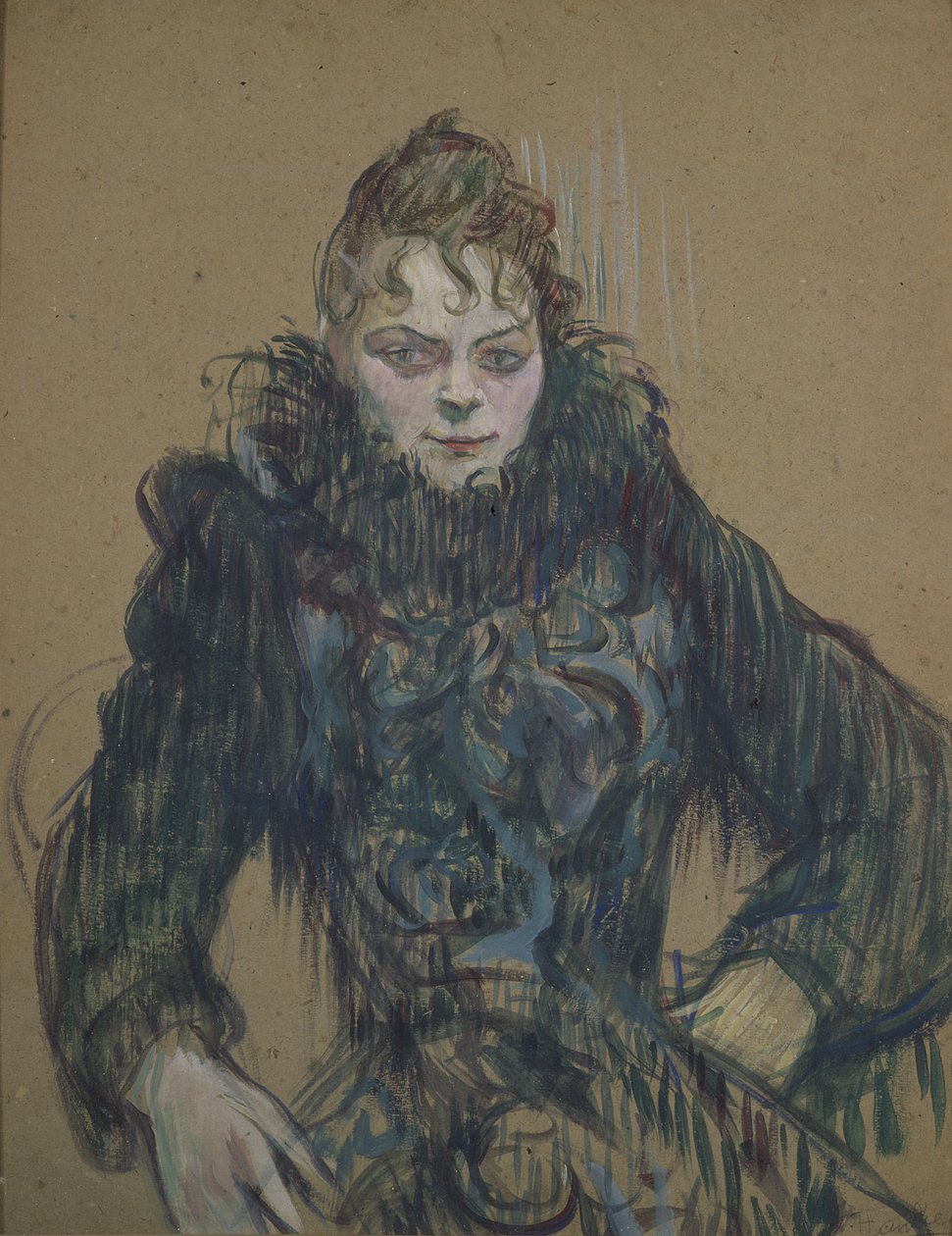 Mujer con Boa Negra, 1892 de Henri de Toulouse Lautrec