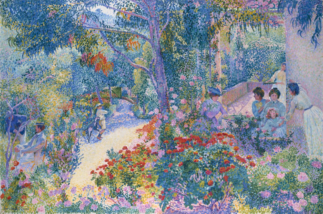 Tarde en el jardín de Henri Edmond Cross