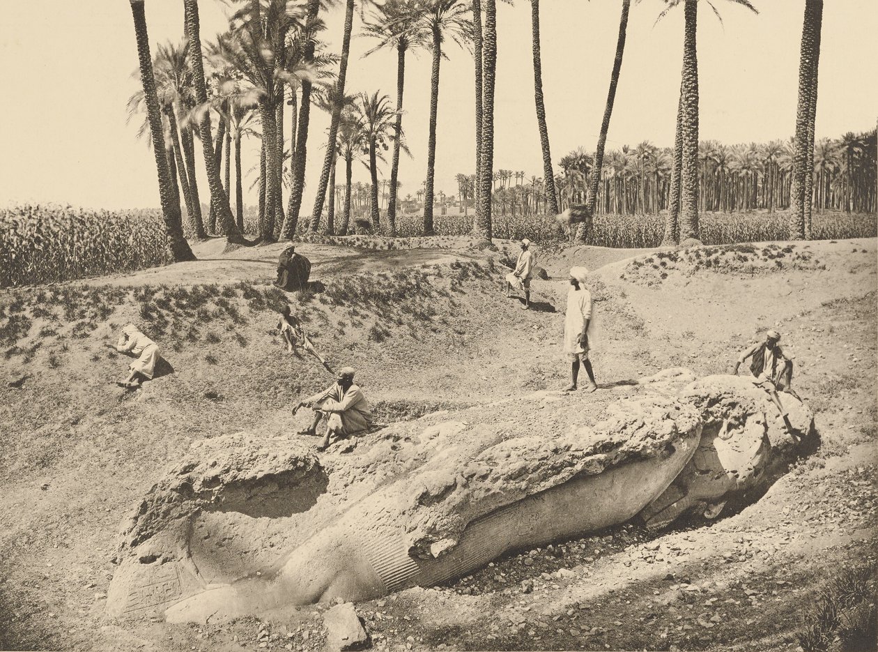 Estatua de Sesostris yacente (Saqqara) de Henri Béchard