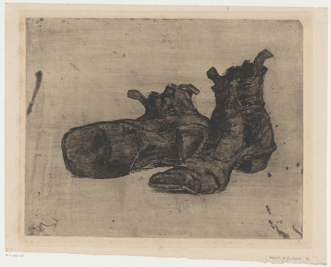 Un par de botas de Henri Charles Guérard (signed by artist)