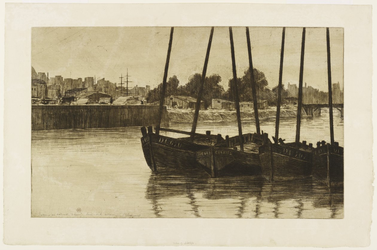 Bateaux au Radoub, Dieppe de Henri Charles Guérard