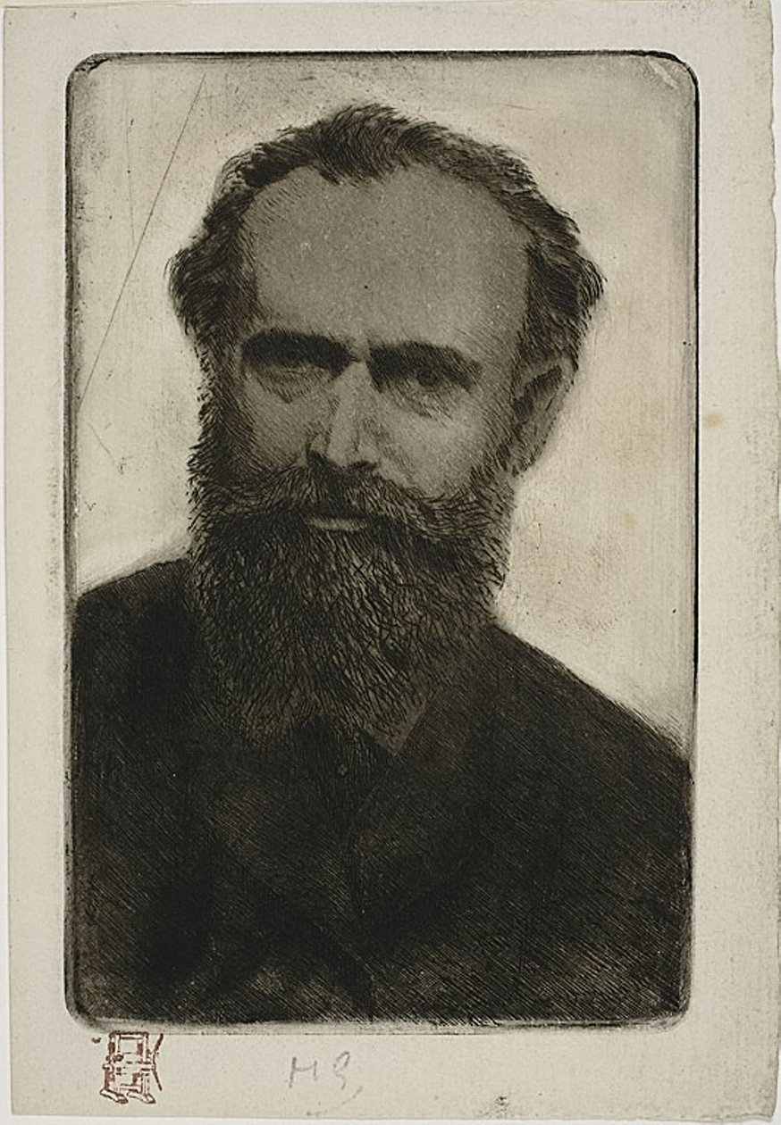Retrato de Manet de Henri Charles Guérard