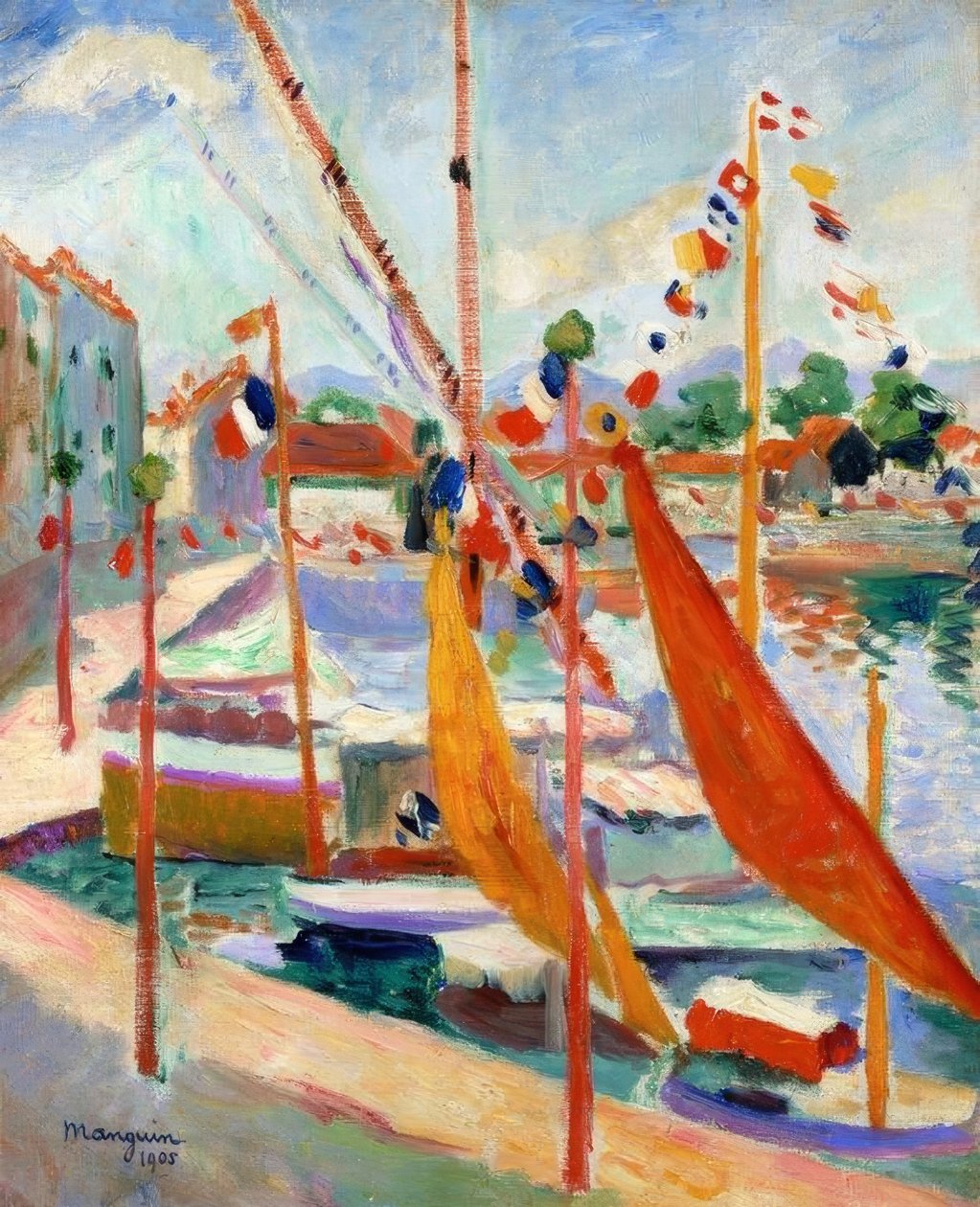 El 14 de julio en St. Tropez de Henri Charles Manguin