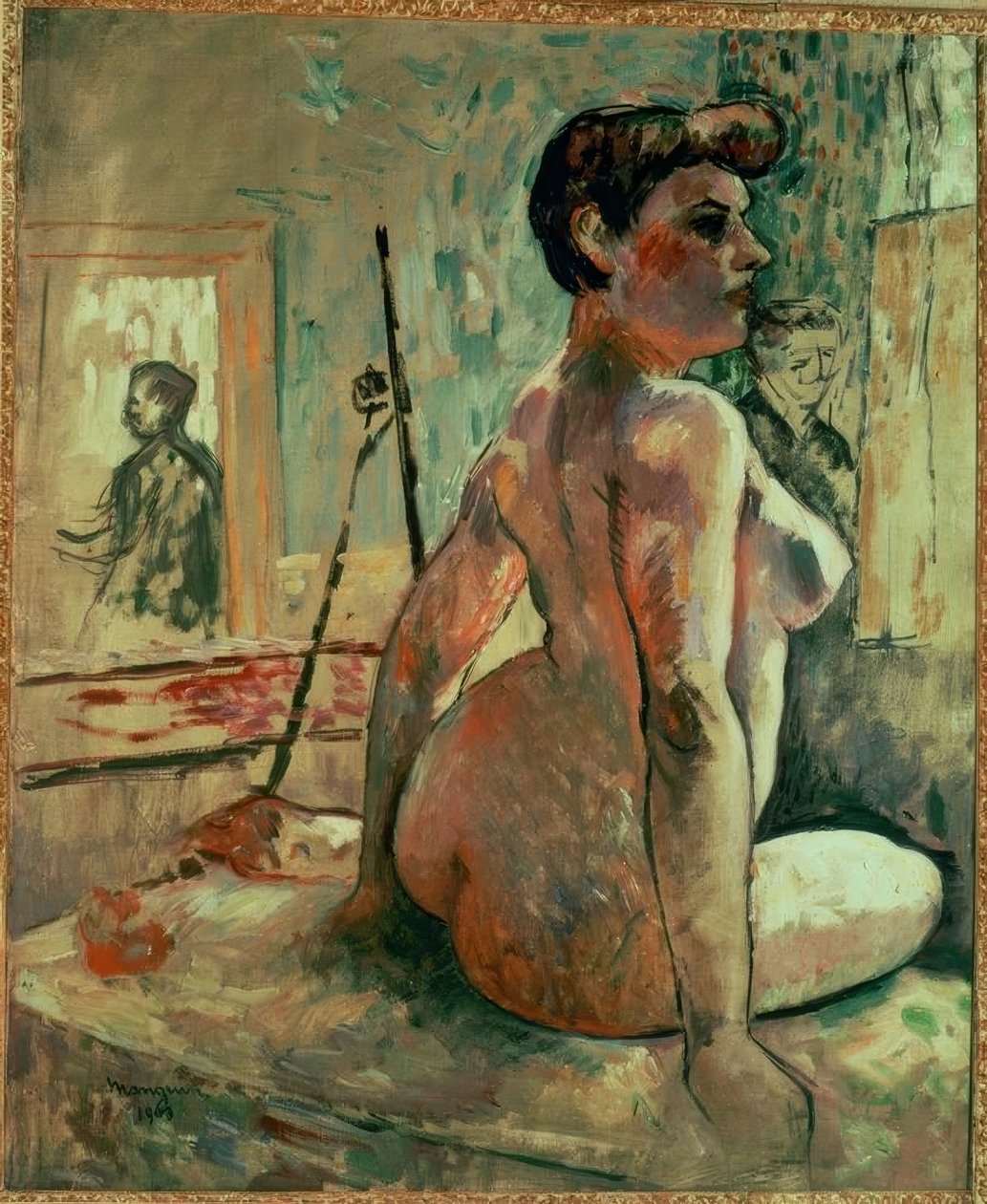 Desnudo femenino en el estudio de Henri Charles Manguin