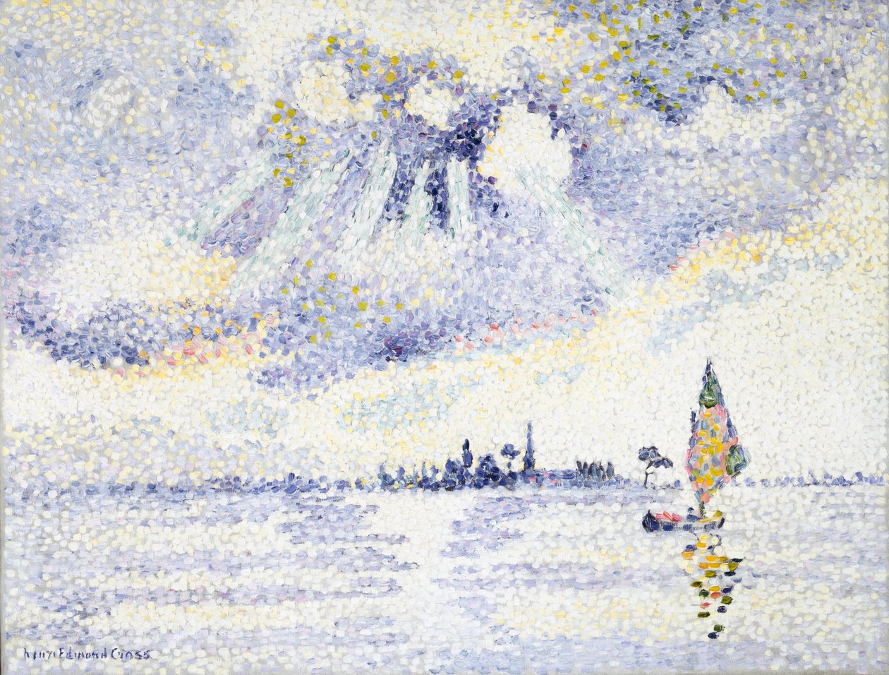 Atardecer en la Laguna, Venecia, c.1903-04 de Henri Edmond Cross