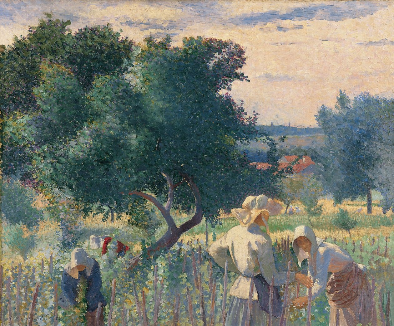 Mujeres Atando las Vides de Henri Edmond Cross