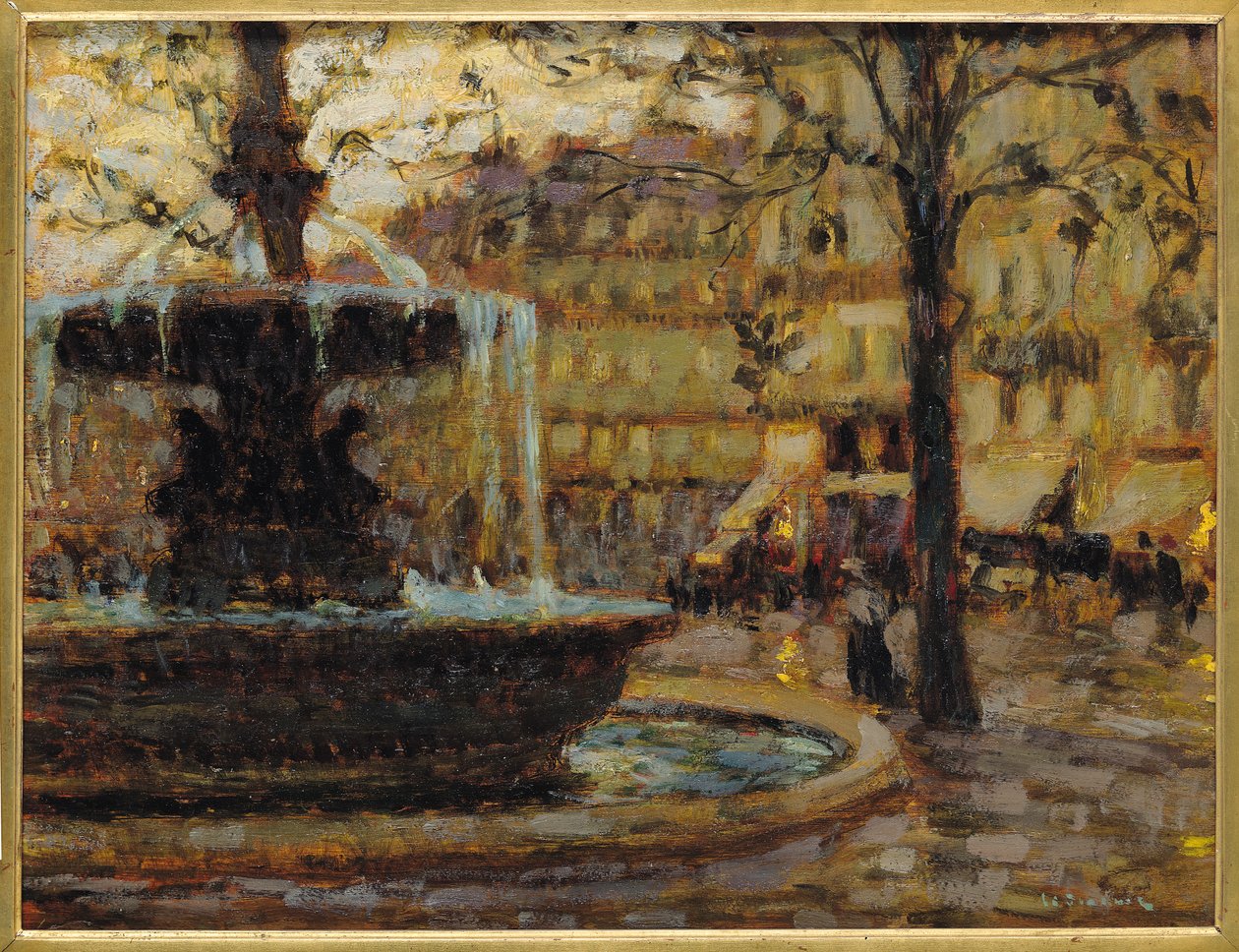 La fuente, París, 1904 de Henri Eugene Augustin Le Sidaner