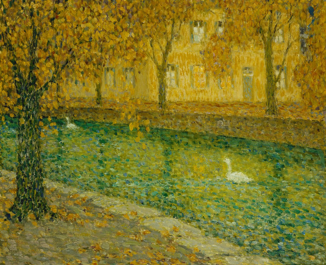 El canal, Annecy de Henri Eugene Augustin Le Sidaner