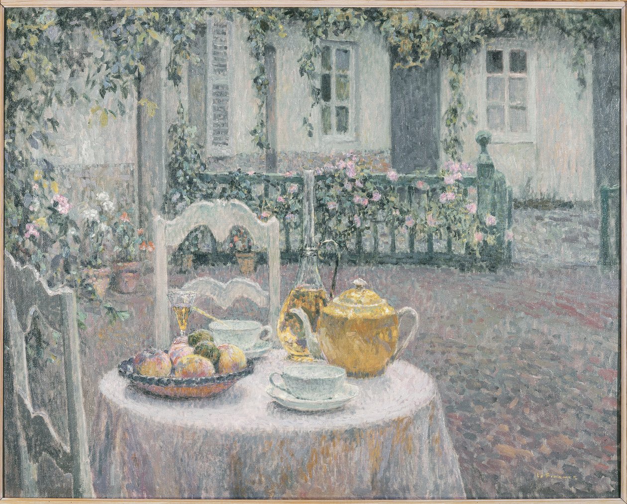 El Mantel Rosa de Henri Eugene Augustin Le Sidaner