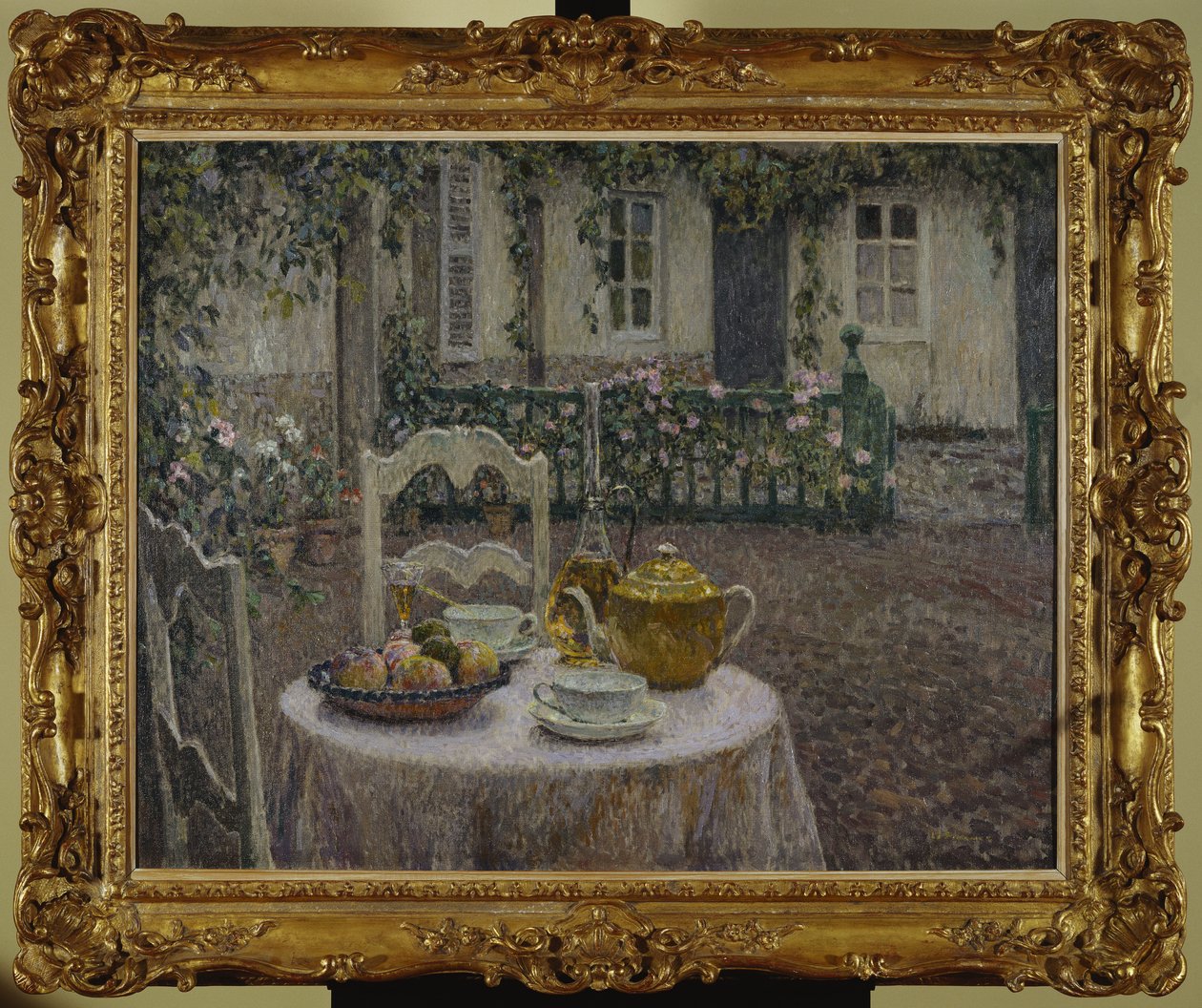 El Mantel Rosa de Henri Eugene Augustin Le Sidaner