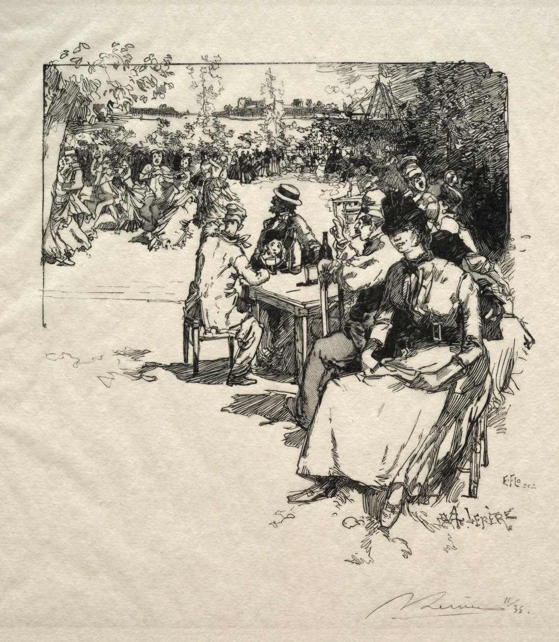 Baile en Point-du-Jour de Ignace Henri Jean Fantin Latour