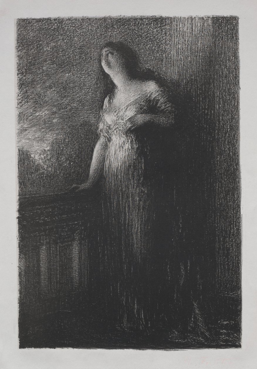 Confiando en la noche de Ignace Henri Jean Fantin Latour