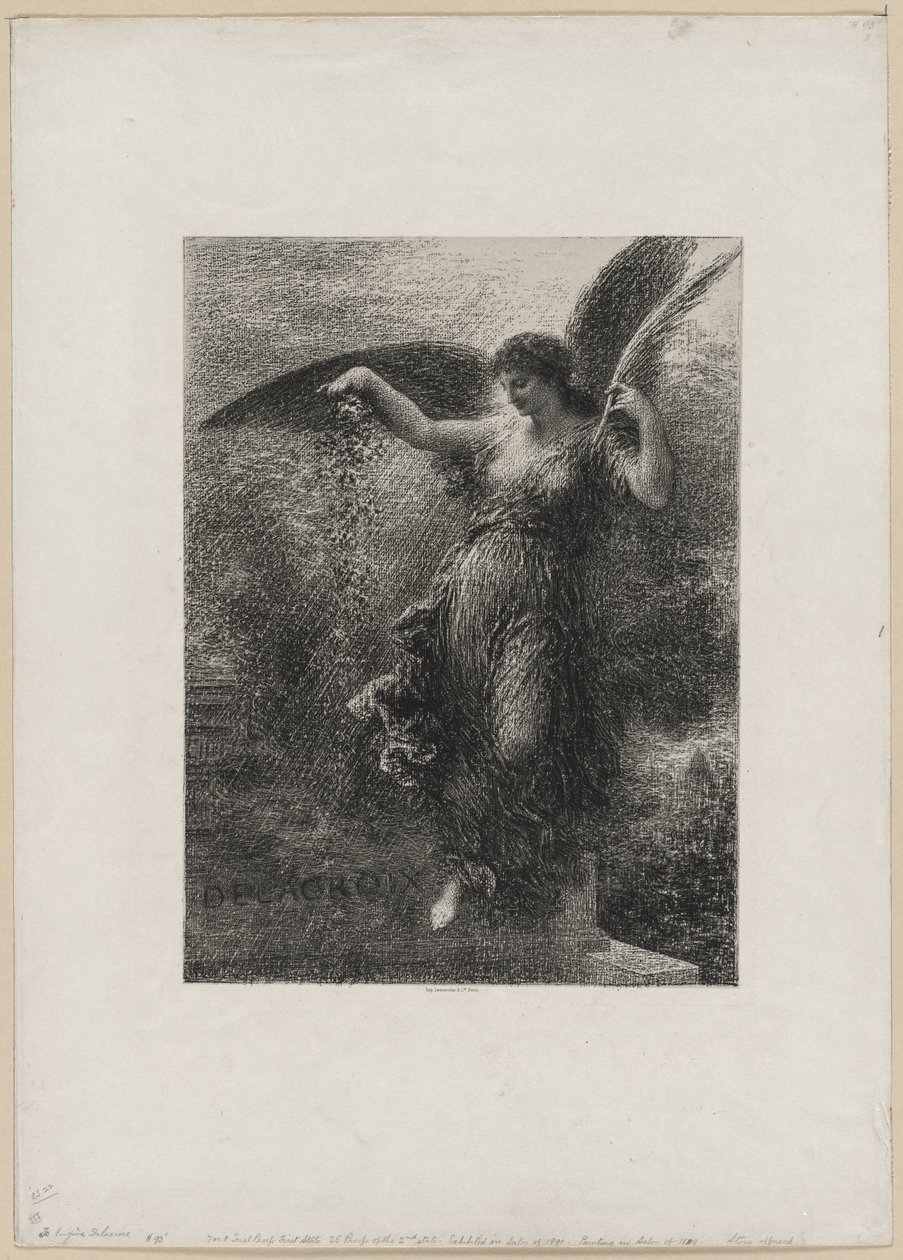 A Eugene Delacroix de Ignace Henri Jean Fantin Latour