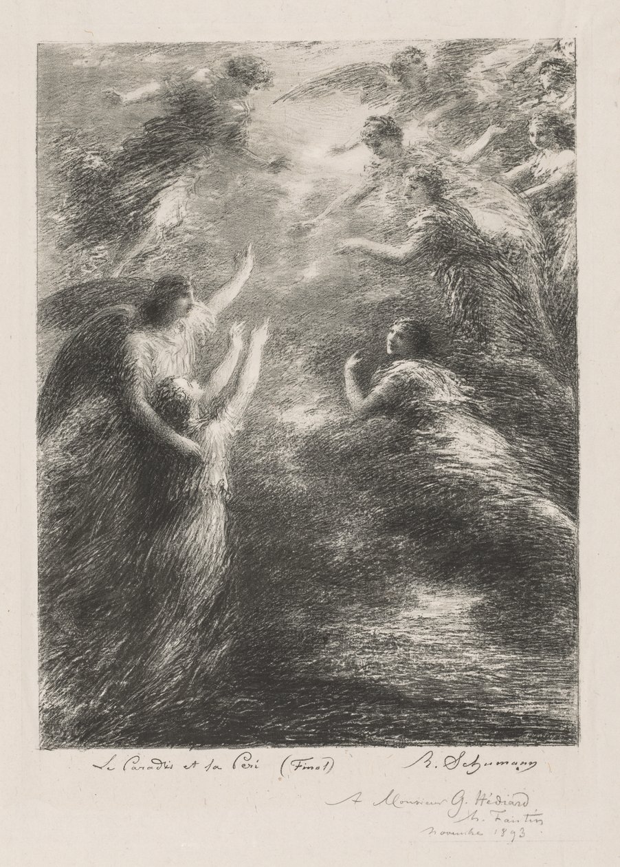 El paraíso y la peri de Ignace Henri Jean Fantin Latour