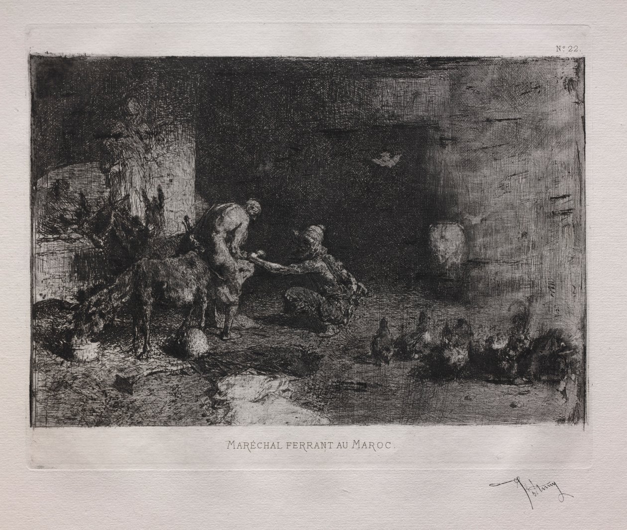 Herrando una mula en Marruecos de Ignace Henri Jean Fantin Latour