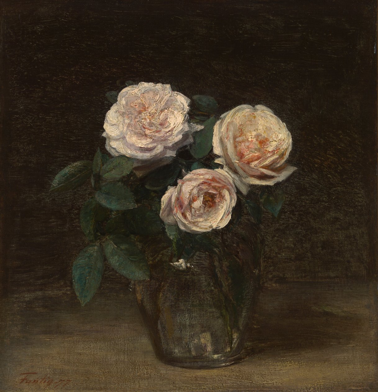 bodegón con rosas de Ignace Henri Jean Fantin Latour