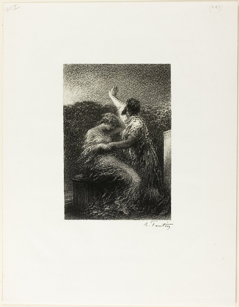 El mago Baltasar y Fátima de Ignace Henri Jean Fantin Latour