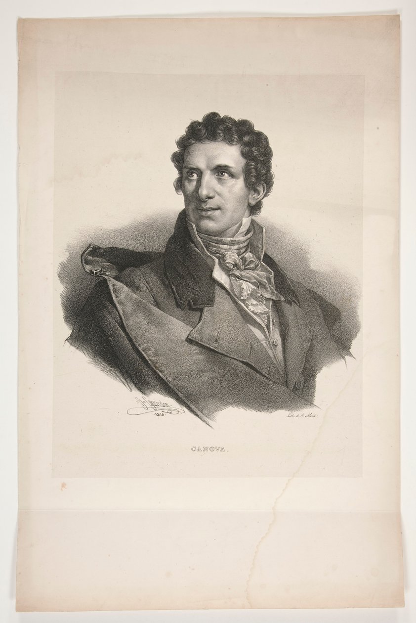 Retrato de Antonio Canova de Henri Grevedon