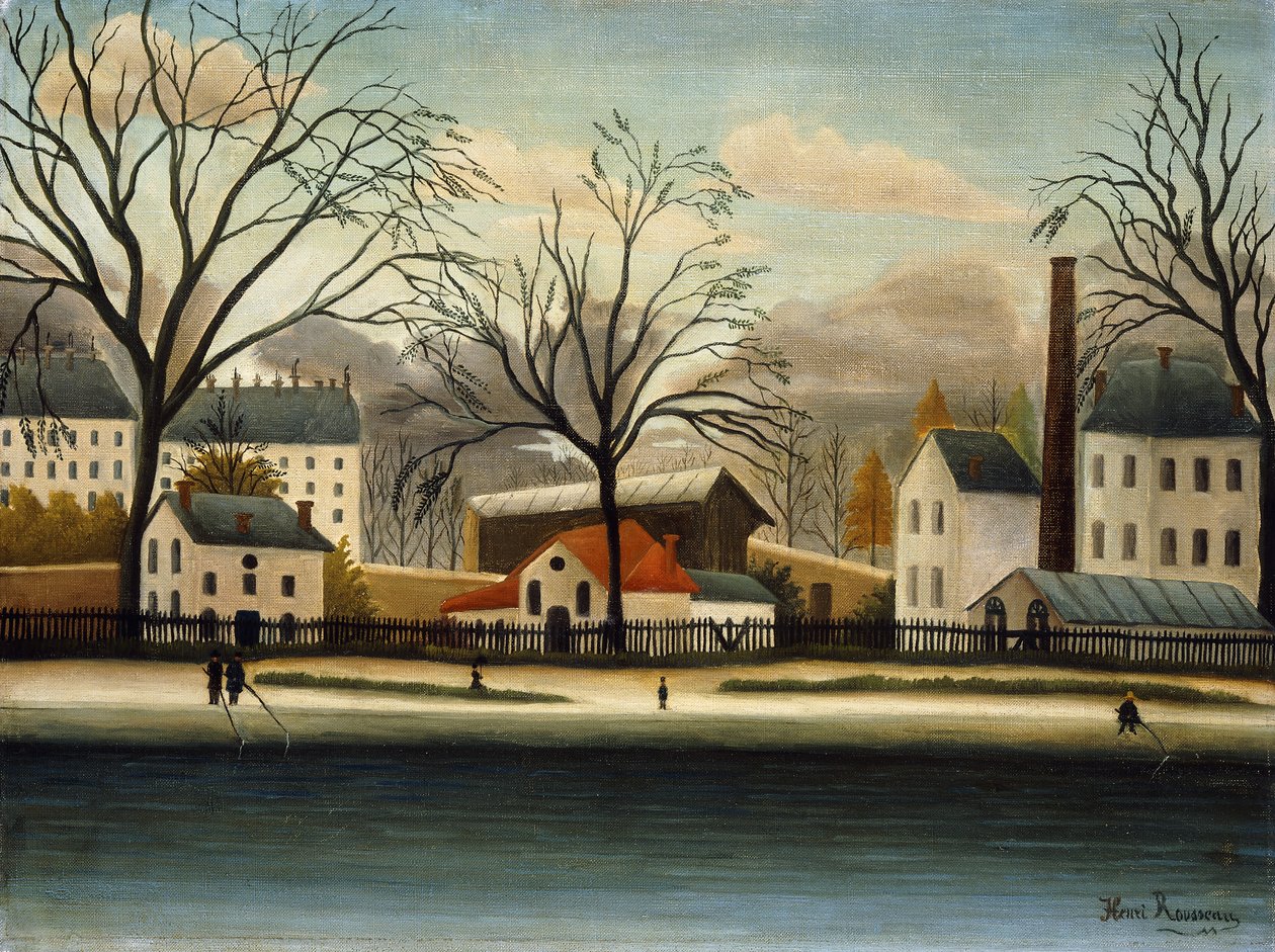 Suburbios, c.1896 de Henri J.F. Rousseau