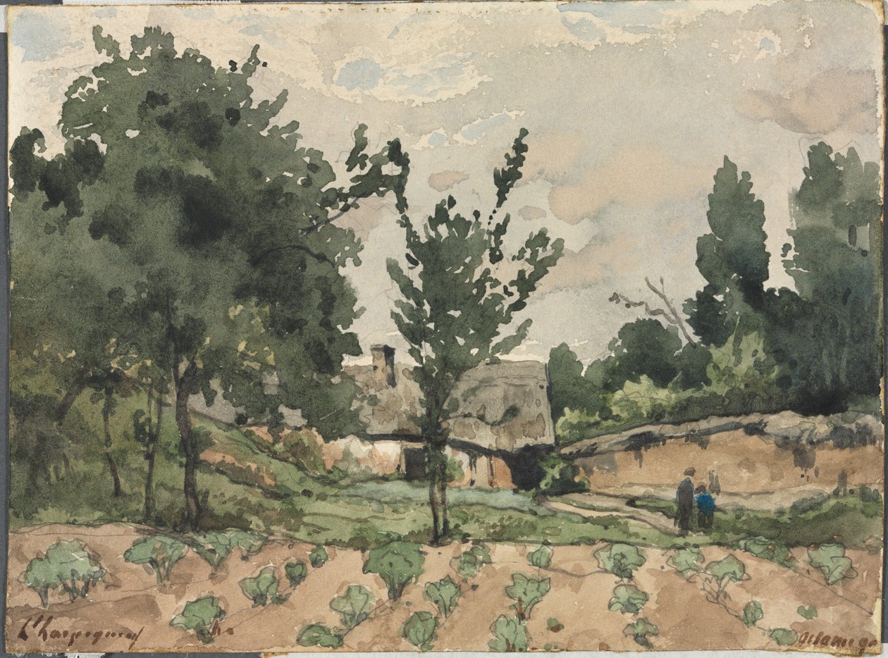 Paisaje con casa de campo, 1892 de Henri Joseph Harpignies