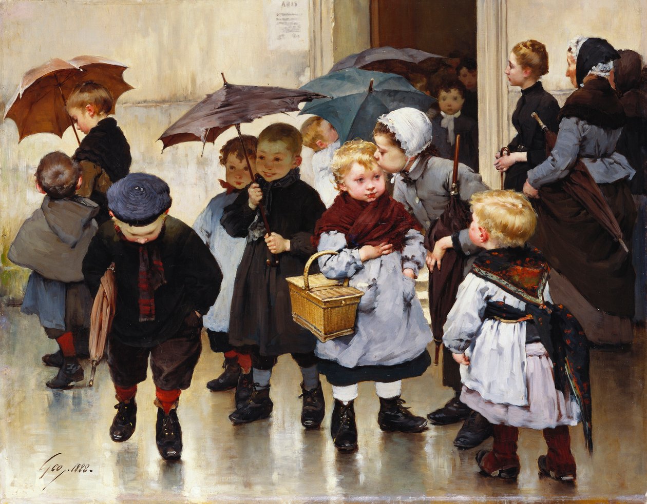 Saliendo de la clase, 1888 de Henri Jules Jean Geoffroy