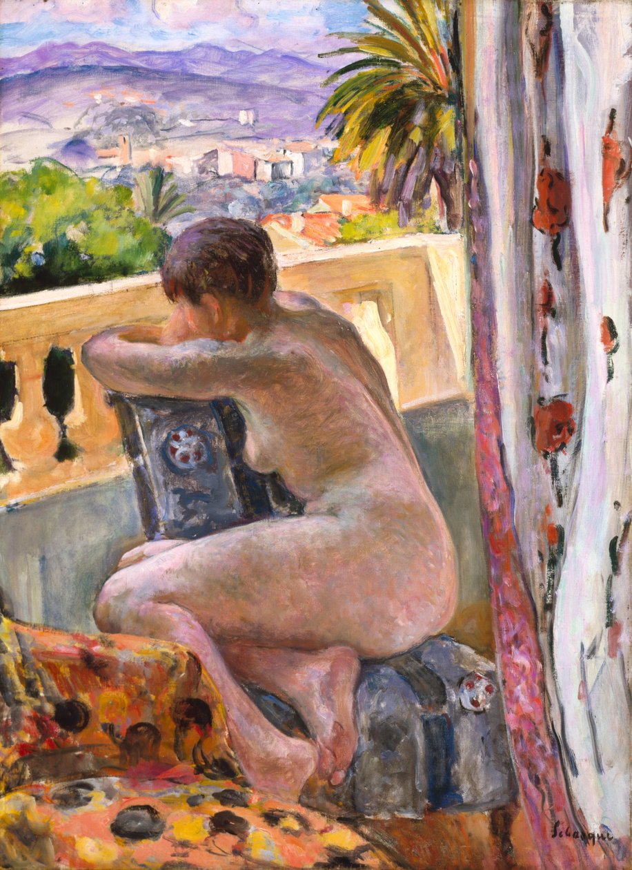 Desnudo en la ventana (óleo sobre lienzo)