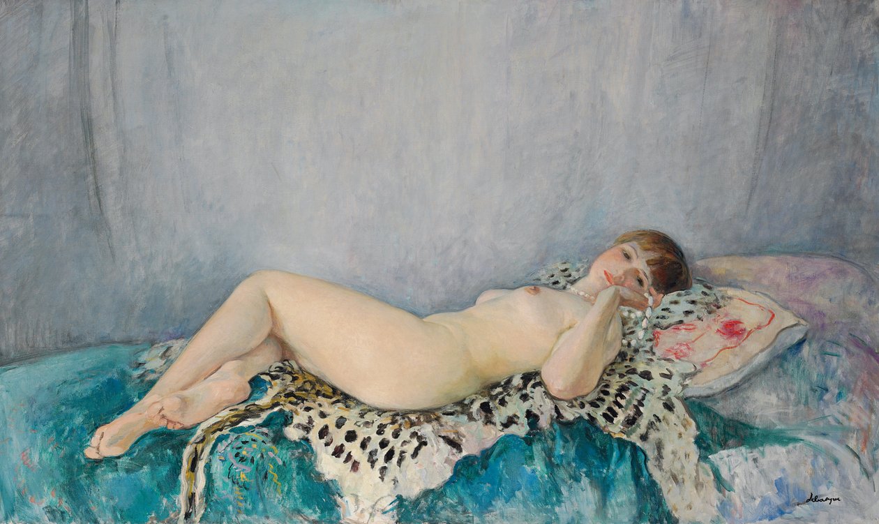 Desnudo sobre piel de leopardo, Le Cannet, 1926 de Henri Lebasque