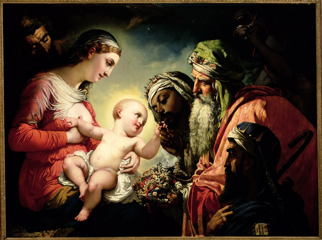 Adoración de los Reyes Magos de Henri Lehmann