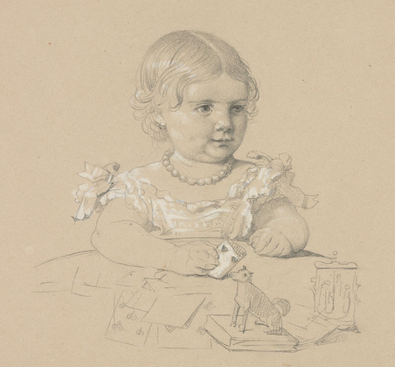 Retrato de una niña de Henri Lehmann