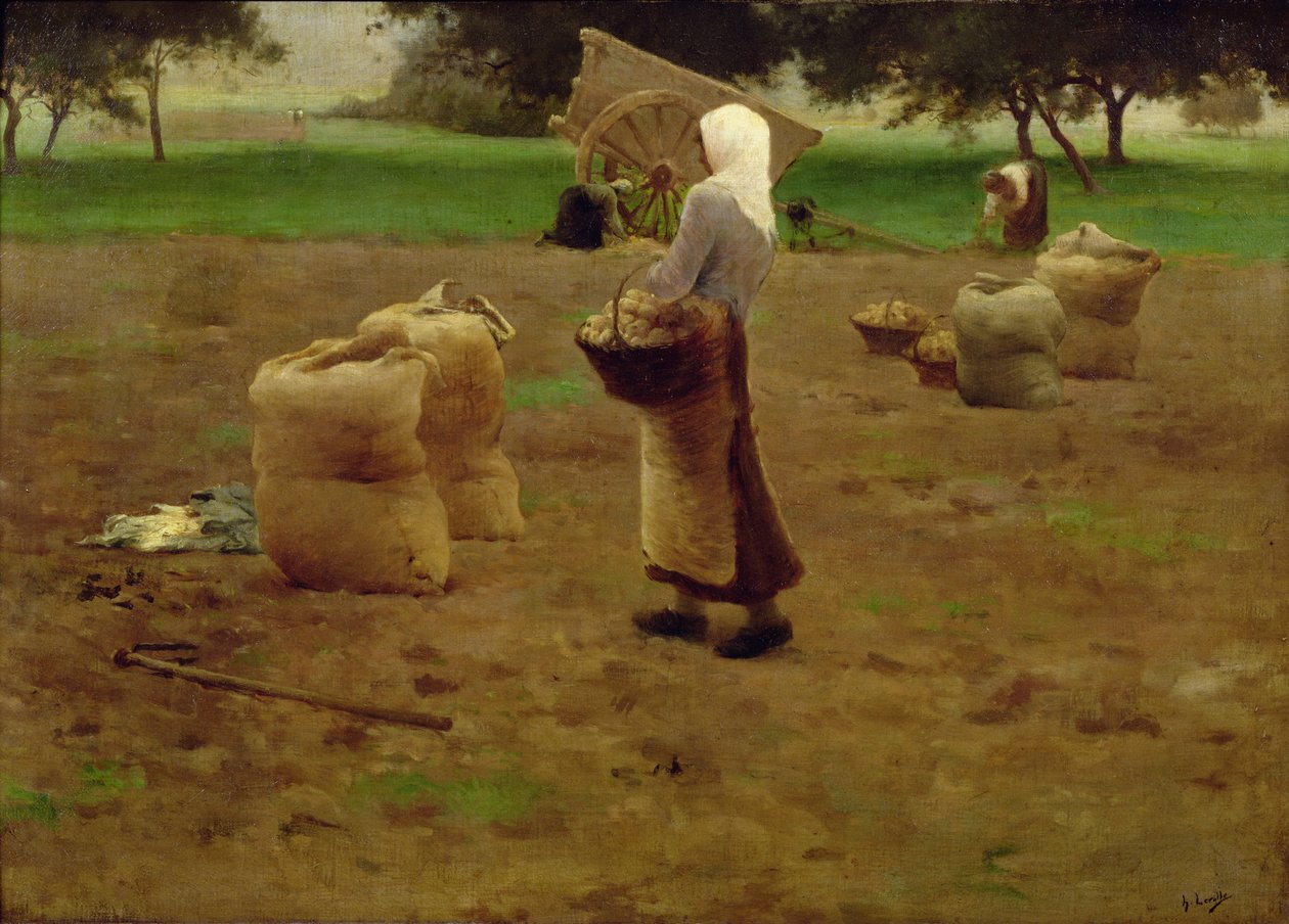 Cosecha de patatas de Henri Lerolle