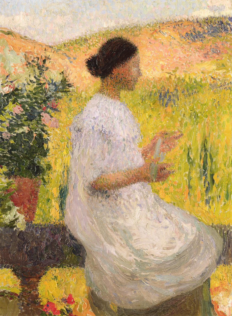 El vestido azul, 1917 de Henri Martin