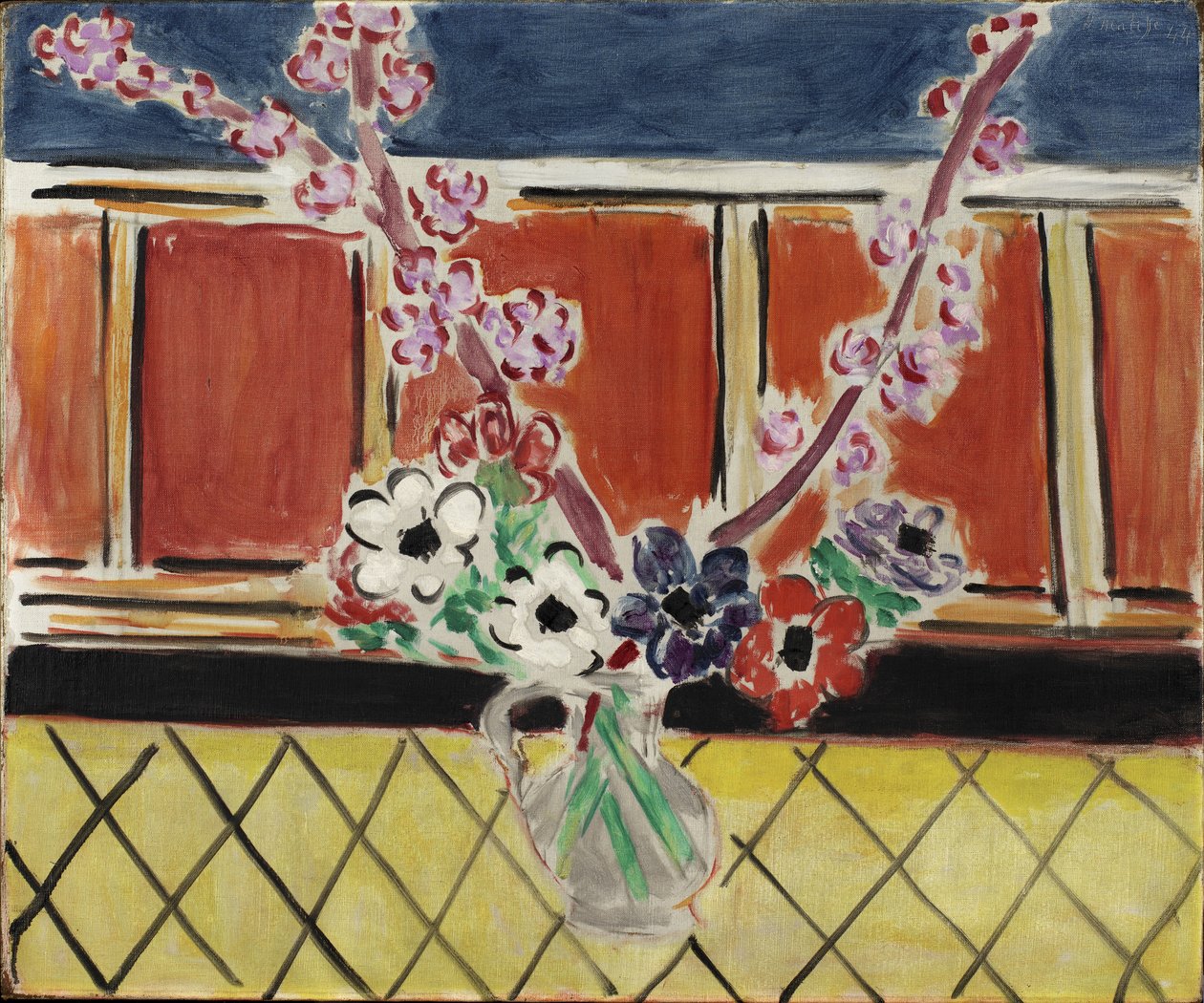 Anémonas y flores de melocotón de Henri Matisse