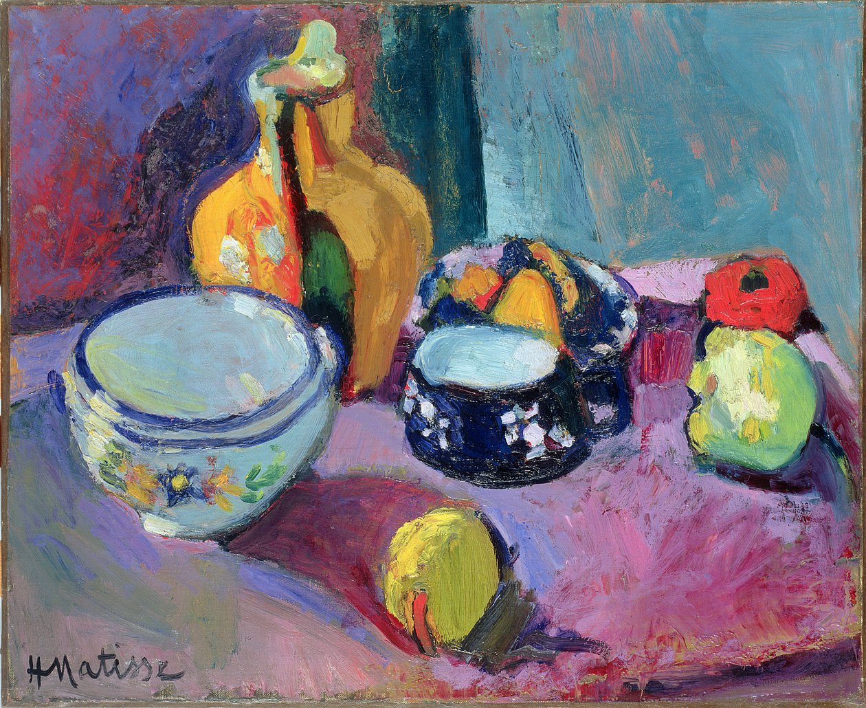 Platos y frutas de Henri Matisse