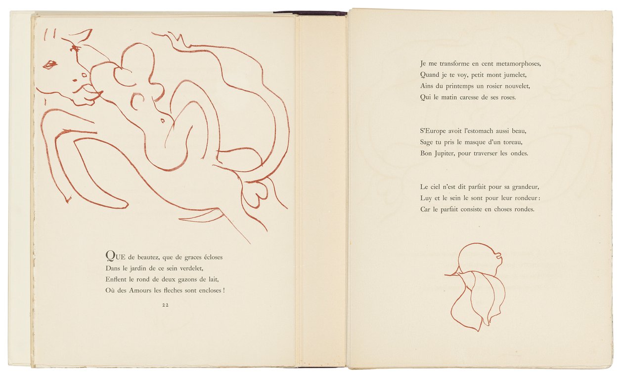 Una selección de los Amours de Ronsard de Henri Matisse