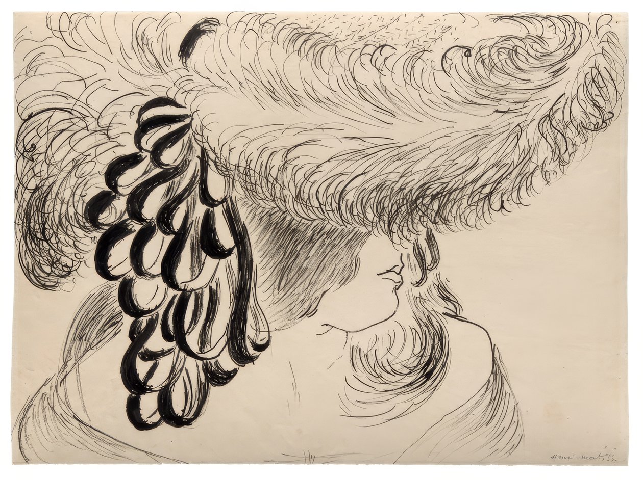 Niña con sombrero de plumas (Srta. Antoinette) de Henri Matisse