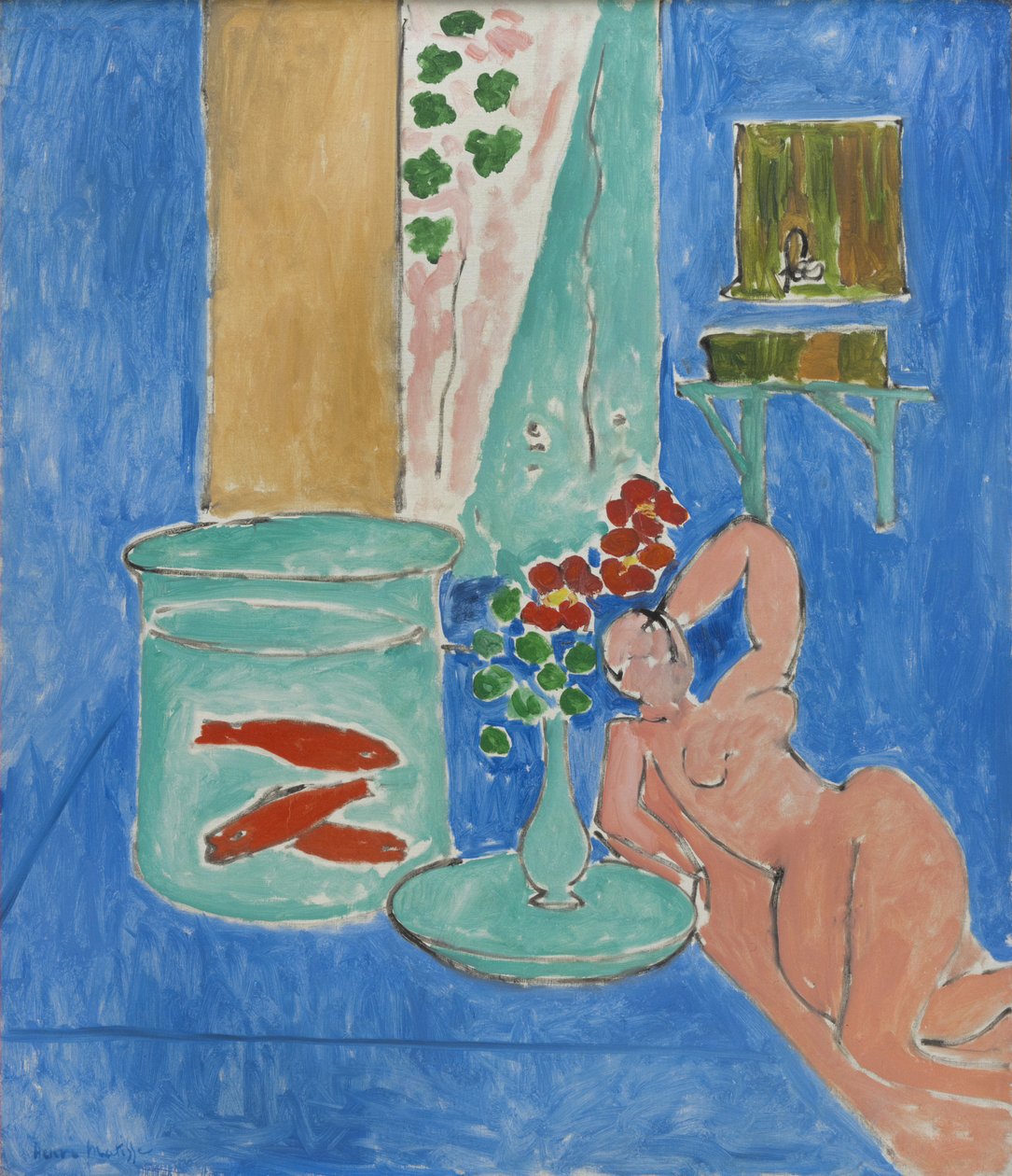 Peces de colores y esculturas de Henri Matisse