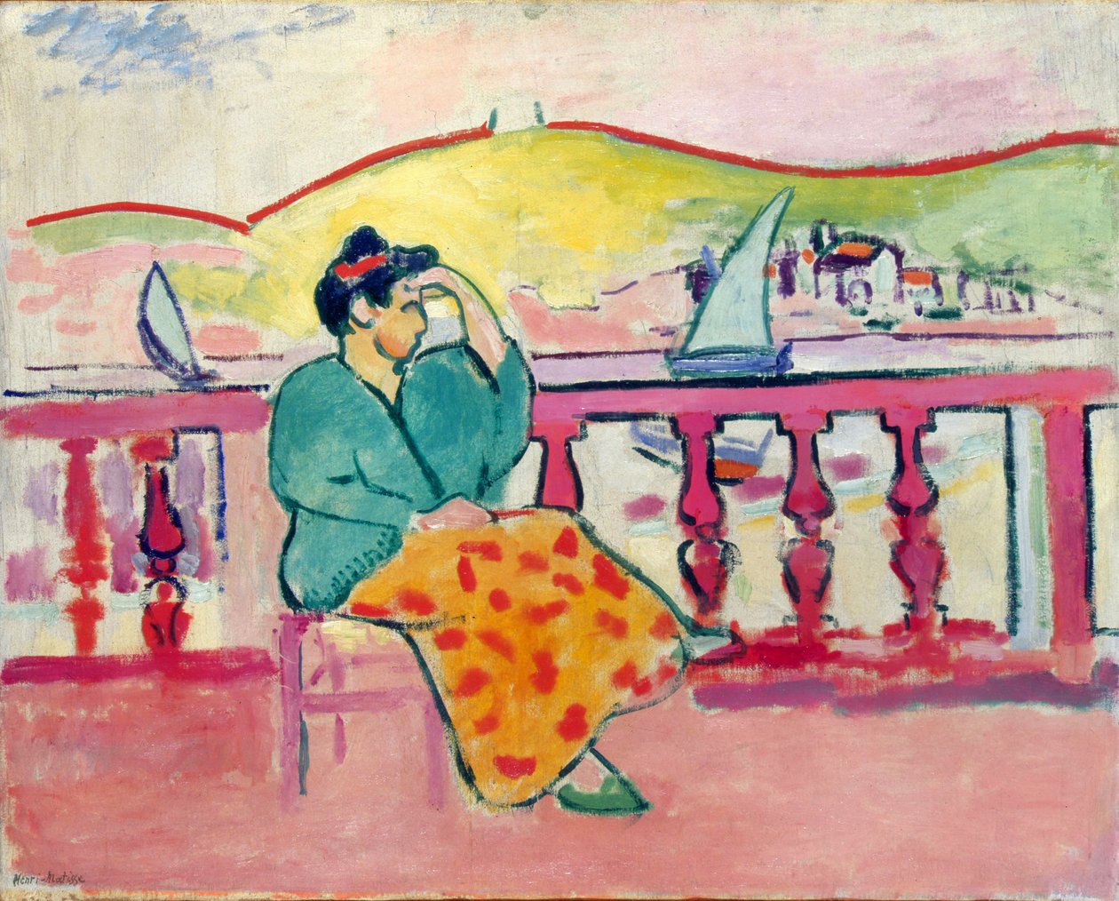 Dama en una terraza de Henri Matisse