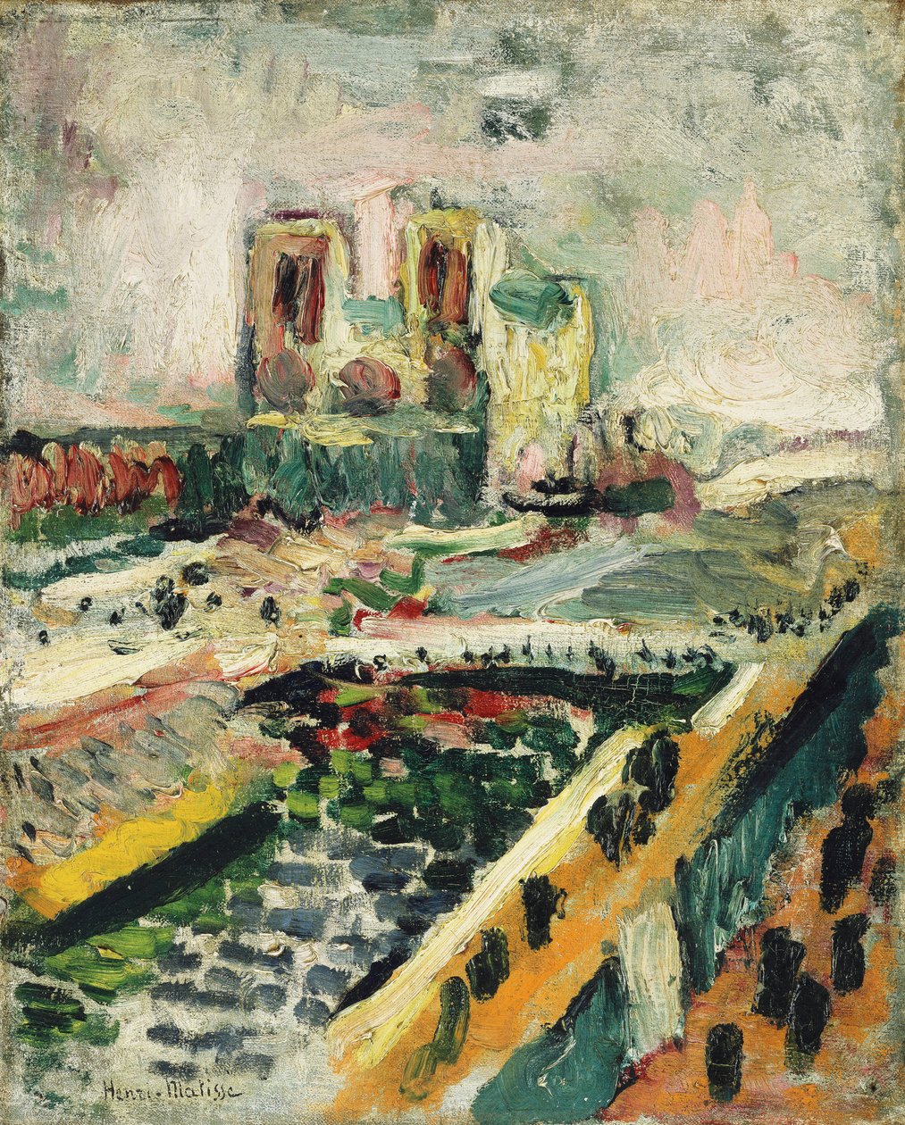 Notre-Dame, c.1900 (óleo sobre lienzo) de Henri Matisse