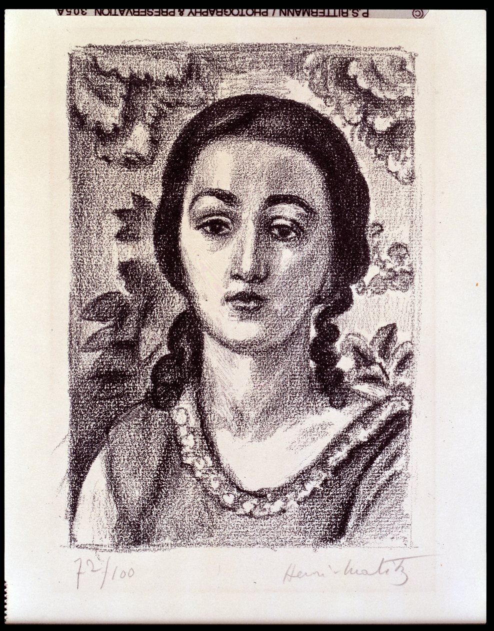Chica joven con rizos castaños de Henri Matisse
