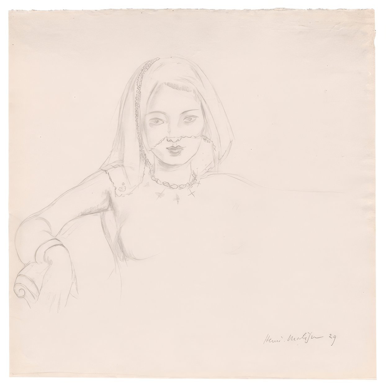 Mujer joven con velo de Henri Matisse